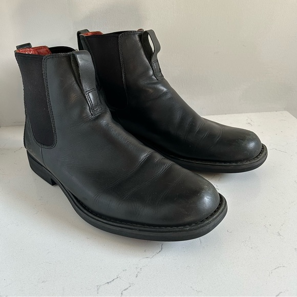 Timberland Mt Washington Chelsea Ankle Waterproof Black Leather Boots 13M Men - Picture 2 of 14